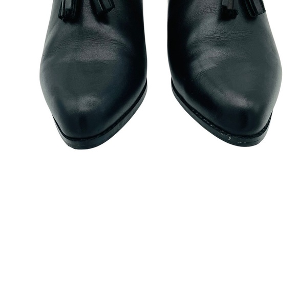 NWOT Gianni Fermani Black Leather Ankle Booties Boots, Sz 6.5 - Picture 3 of 14